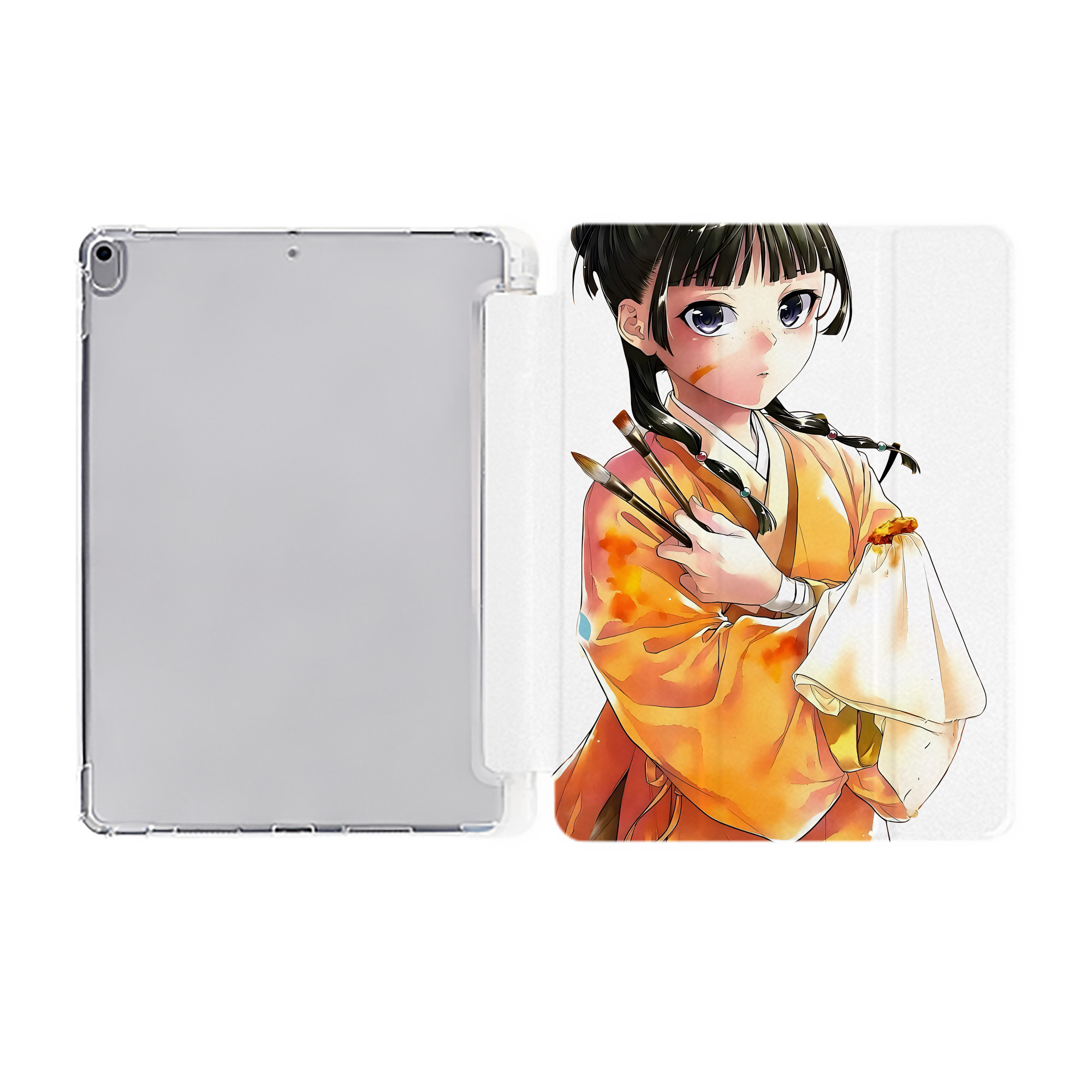 （画像用） 薬屋のひとりごと The Apothecary Diaries IPad ケース ペン収納付き 三つ折りスタンド PUレザー×シリコン 対応機種9.5/10.5/10.9インチ